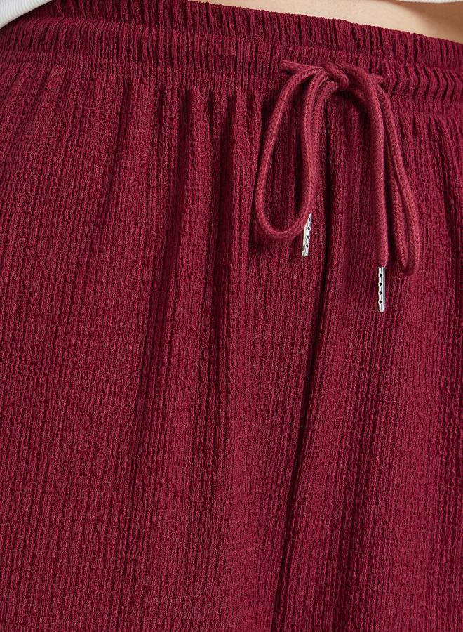 ستايلي بنطال بقماش بارز ورباط - Image 2